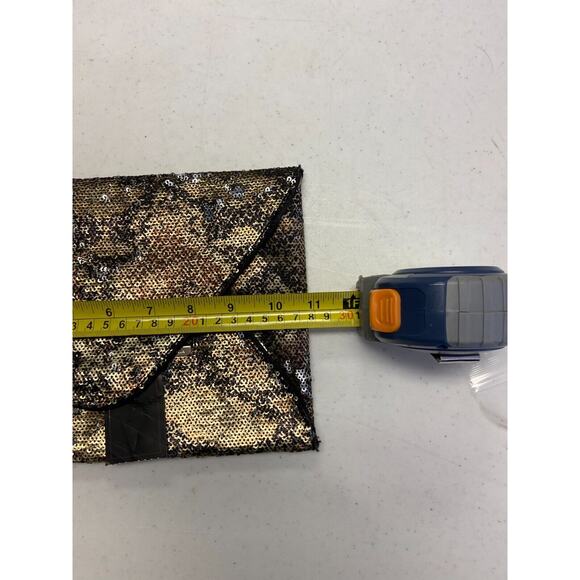 BCBG MAX AZRIA Gold Black Harlow Designer Purse Clutch Bag with Sequins NWT - Picture 3 of 15